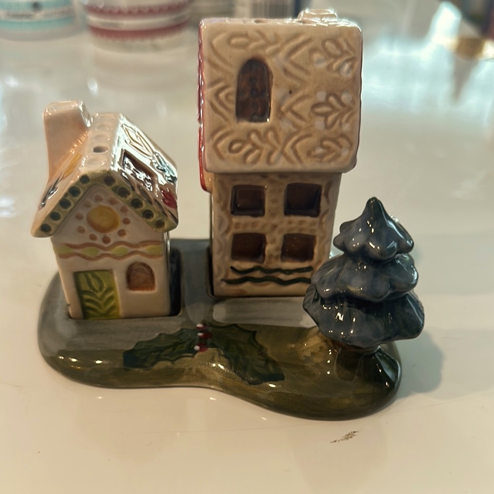Anthropologie Nathalie Lete Salt and pepper shaker christmas
